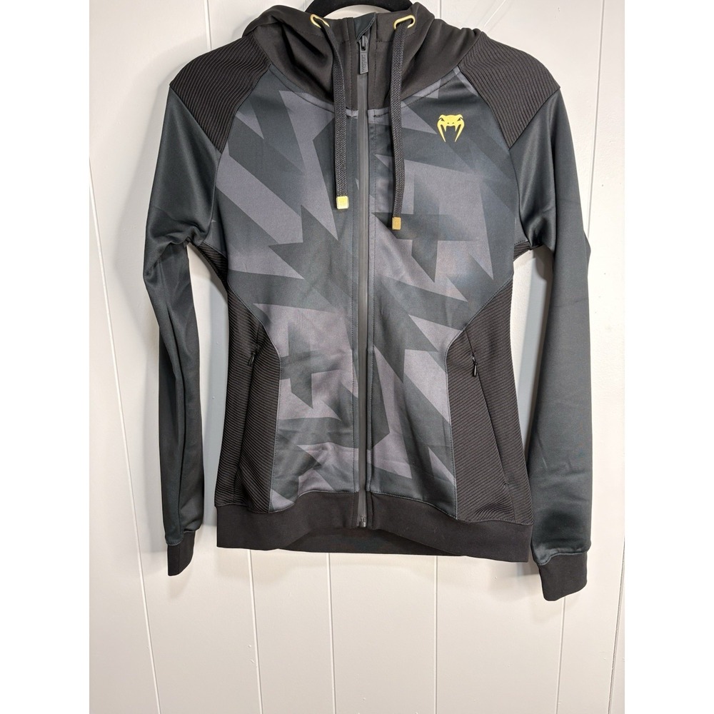Venum Women's Laser Thermal Zip-Up Hoodie - Dark Heather Gray Small Active wear‎
